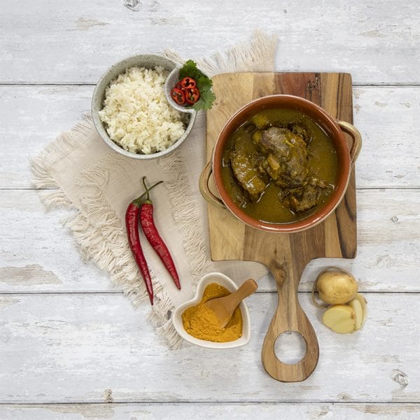 Spicy Mutton Curry in bowls