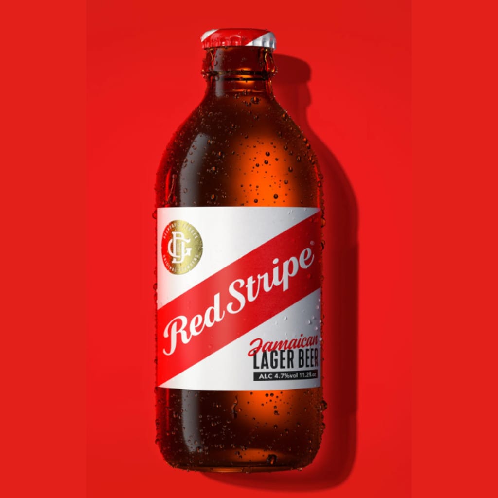 Red Stripe Jamaican Lager Beer Bottle 330ml - Cotswold Food and Drink