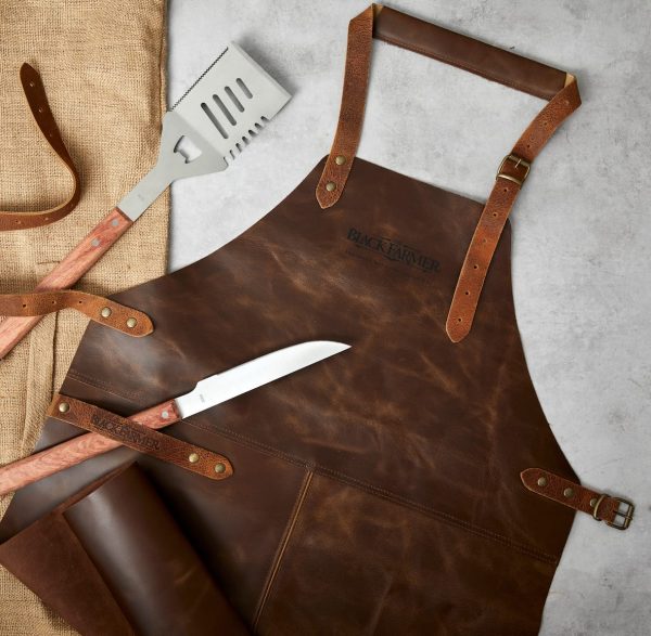 sustainable tanned leather Apron