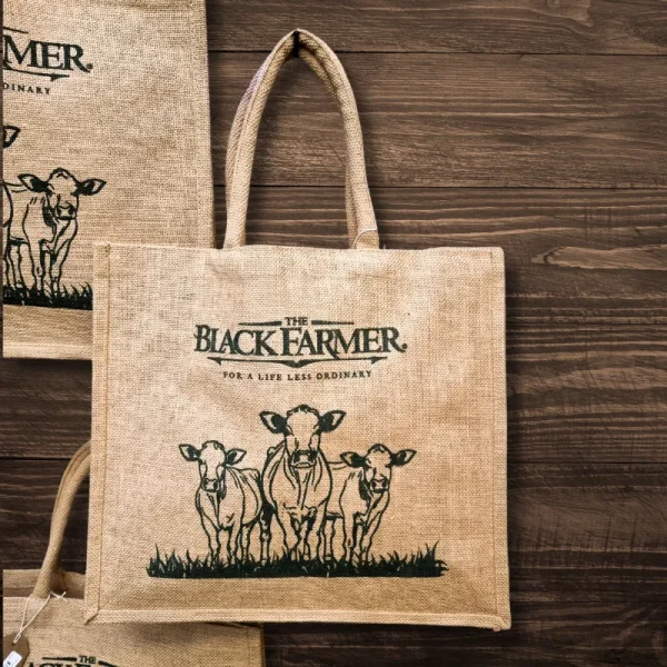The Black Farmer Natural Jute Bag – Large