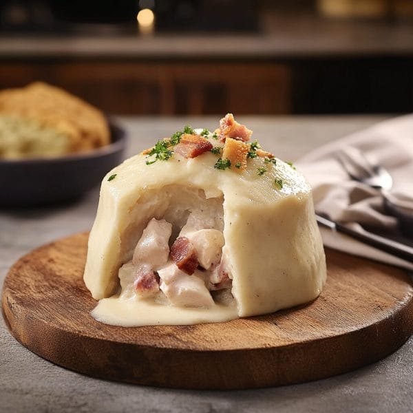 Chicken & Bacon Suet Pudding