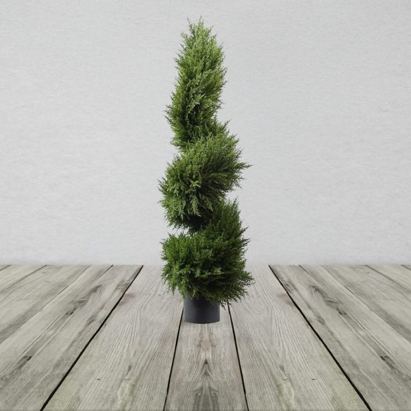 120cm Premium Artificial Spiral Cypress with pot