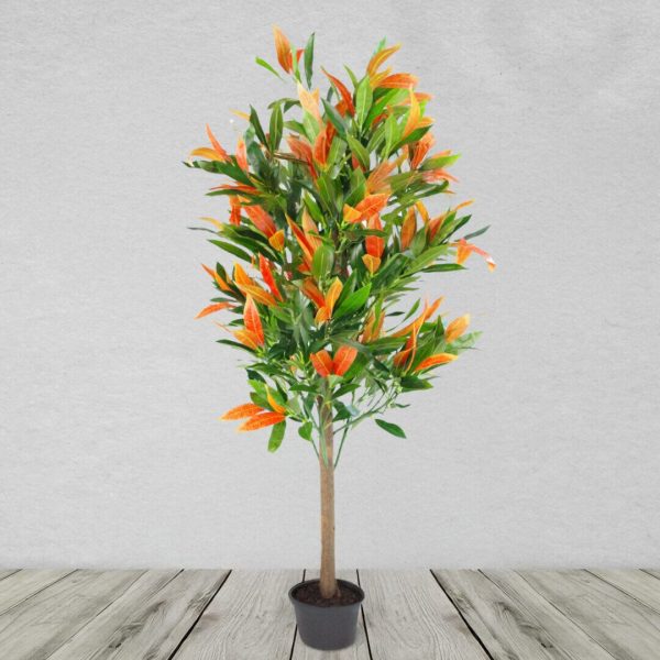 140cm Artificial Codiaeum Tree with 179 Leaves