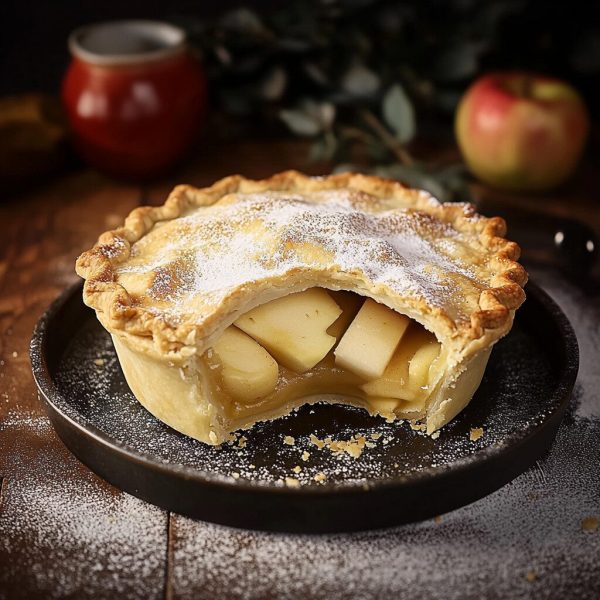 Close-up of a freshly baked Apple & Toffee Pie (800g) by Kentish Mayde