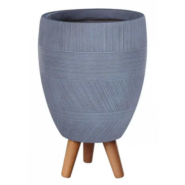Small Idealist Striped Indoor Egg Planter with Legs - Image 3