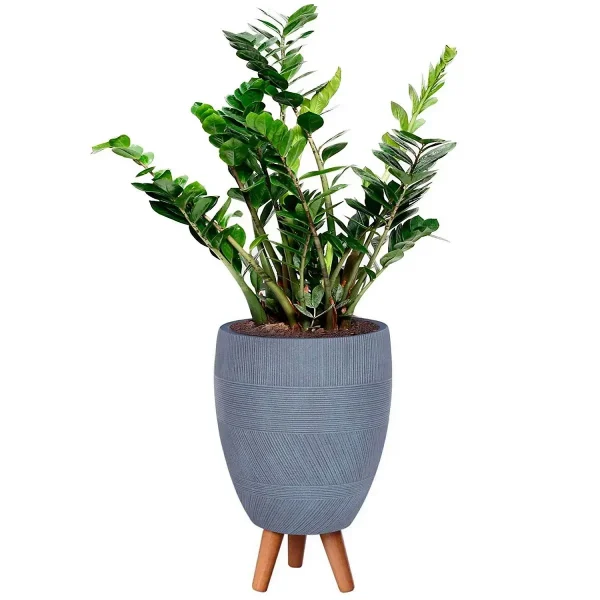 Small Idealist Striped Indoor Egg Planter with Legs - Image 2